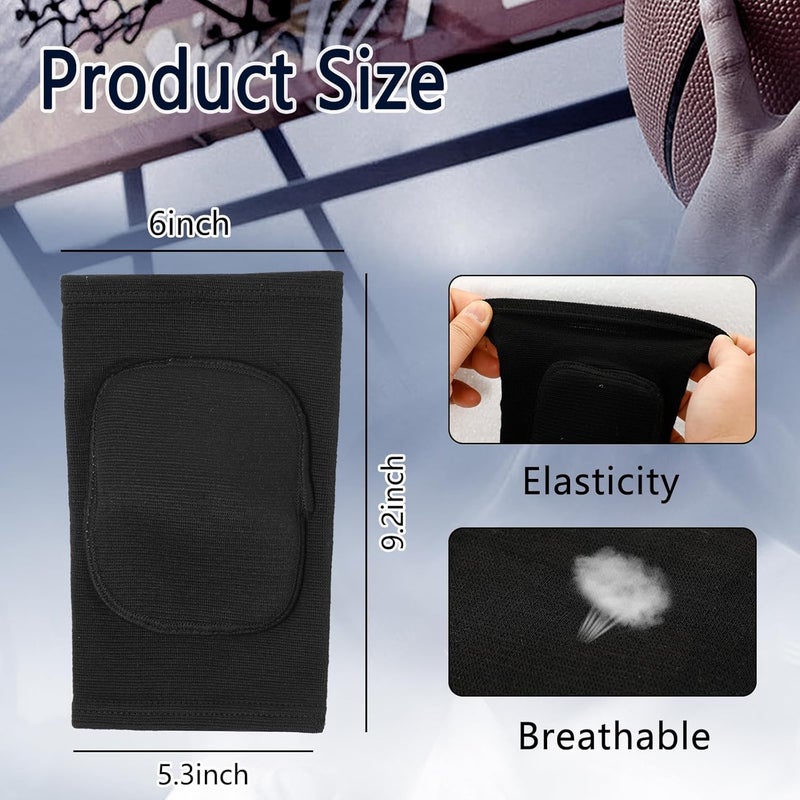 Worutuk Anti Slip Sponge Anti Slip Sponge 1 Pair Tandem Volleyball Elbow Pads, Black Large, Breathable Arm Protector for Sports & Fitness, Comfortable Elastic Support for Men, Women, and Kids - Image 2